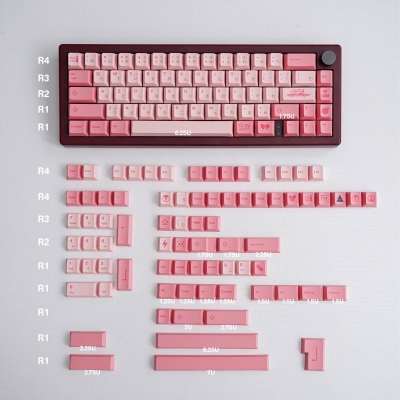 Ania 104+39 PBT Dye-subbed Keycap Set Cherry Profile Compatible with ANSI Mechanical Keyboard